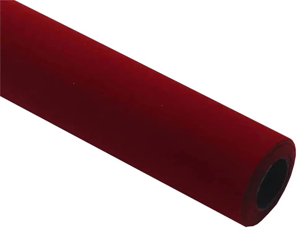 14.5"x78.7" Self Adhesive Velvet Drawer Liner Roll Felt Fabric Velvet Flocking Liner for Jewelry Drawer Box Shelf Crafts (Wine Red)