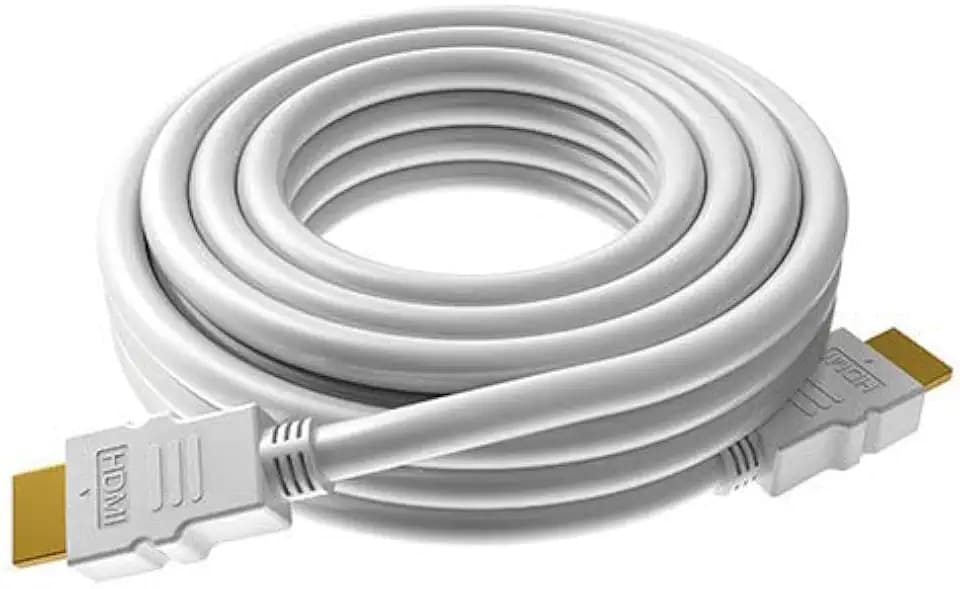 DragonTrading HDMI-Kabel mit vergoldeten Steckern für TV, Nintendo Switch, Playstation und Xbox, 3 m, Weiß