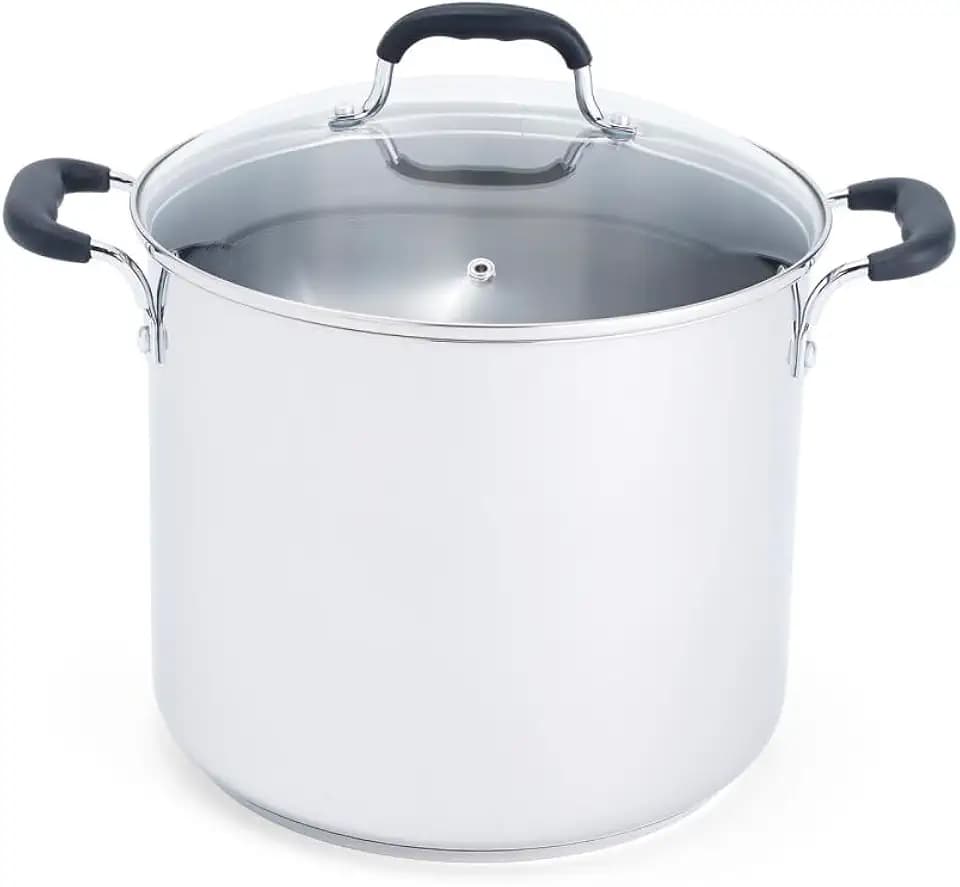 T-fal Specialty Stainless Steel 12 qt Stock Pot with Lid, Induction