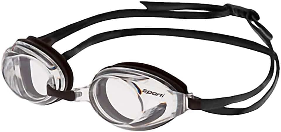 Sporti Unisex-Adult Antifog Optical Swim Goggles Diopters -1.5D to -8.0D