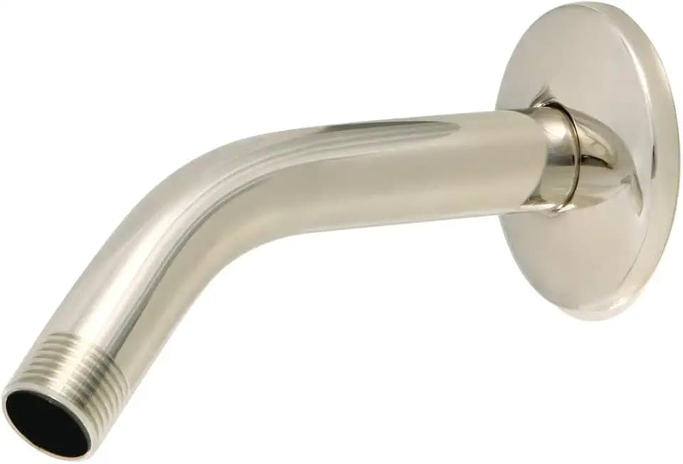 Kingston K150K6PN 6" Shower Arm with Round Flange, Polished Nickel