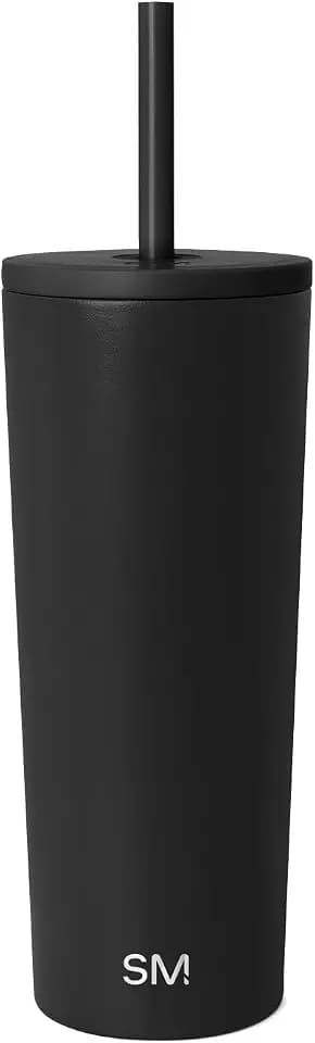 Simple Modern Iced Coffee Tumbler, Insulated | 24oz | Black