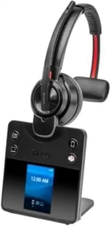 Poly Savi 8410 Office - Savi 8400 Series - Headset - On-Ear - DECT/Bluetooth - kabellos - Schwarz - Zertifiziert für Microsoft Teams