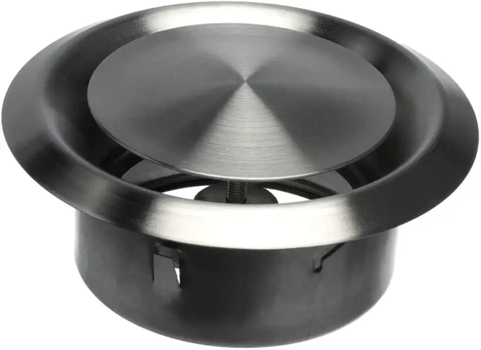 Ø 100mm Edelstahl Abluft - Tellerventil - Rund für Rohranschluss