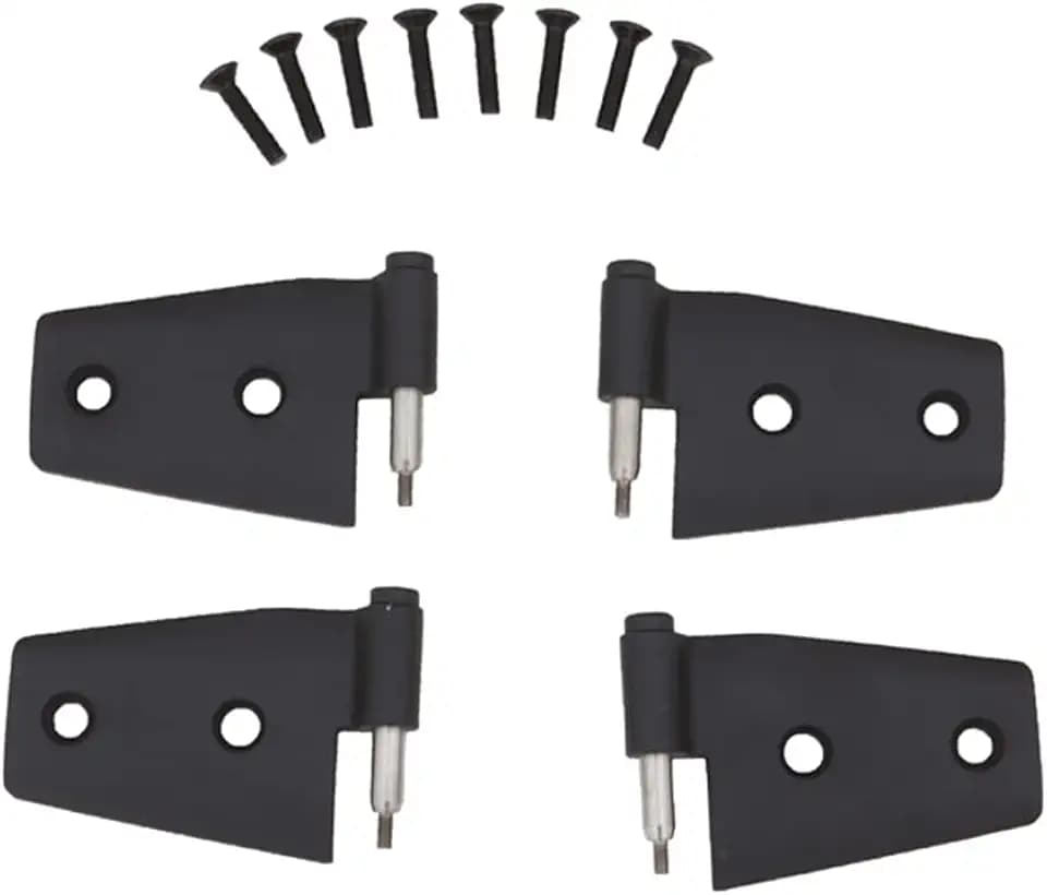 RAMPAGE PRODUCTS Door Hinges for Jeep Wrangler JK | 4-Piece Set, Stainless Steel, Black | 87641 | Fits 2007-2018 Jeep Wrangler JK/JKU