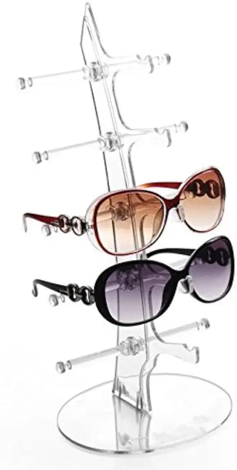 Eyeglasses Sunglasses Storage Display Stand Holder Organizer Case Show Rack for 5 Glasses