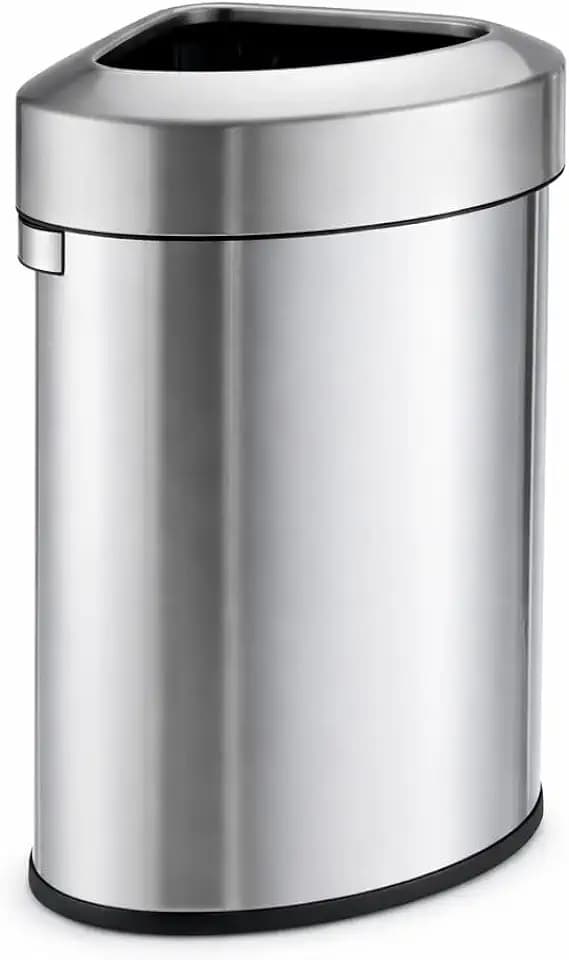 Home Zone Living 16 Gallon Commercial Trash Can with Removable Open Top Lid