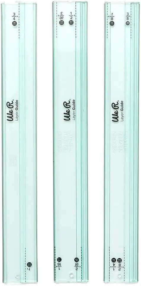 We R Memory Keepers Layers Guide Tool, Create Perfect Scapbooking Borders or Photograph Mats Without Measuring, Includes Three Different Sized 12-Inch Rulers, Journaling, Card Making, Crafting