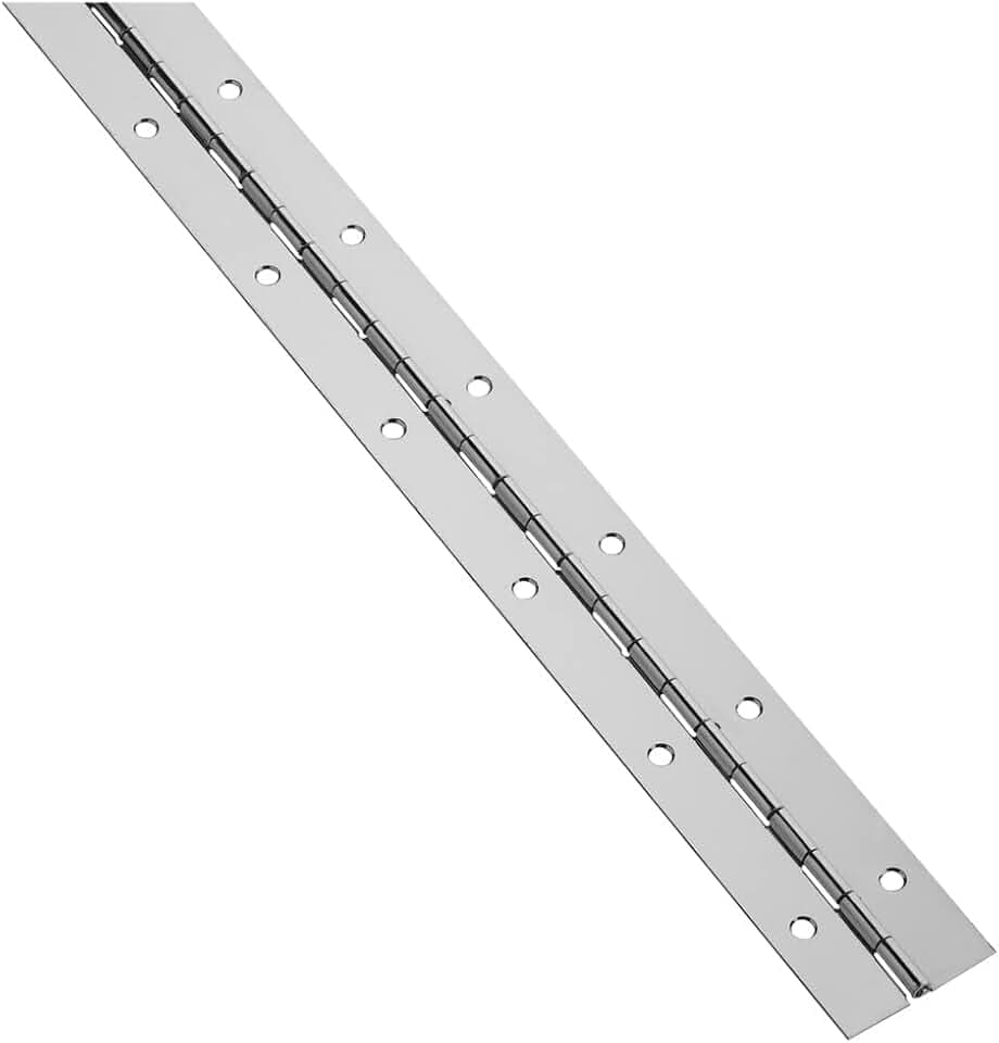 National Hardware Continuous Hinge, 2.9" x 1.9" x 50.4", Stainless Steel