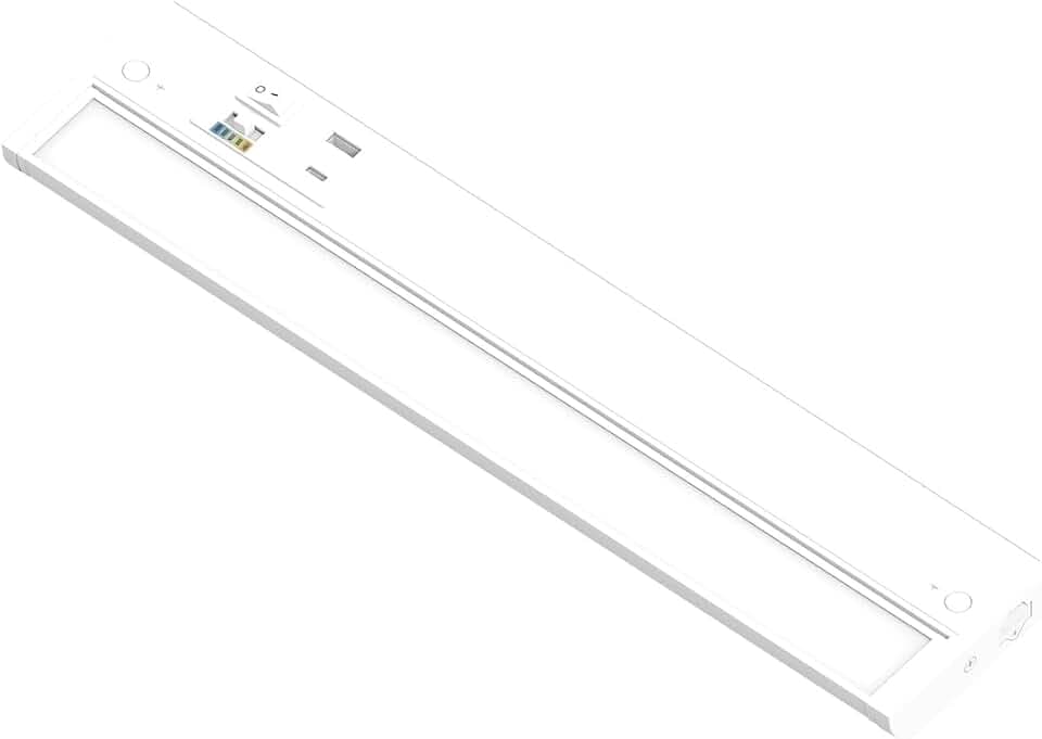 Nora Lighting NUDA-16TWMPW/USB LEDUR 120V Adjustable LEDUR Under Cabinet with Selectable CCT (27K/30K/35K/40K/50K), USB A + C Ports (Matte Powder White, 16")