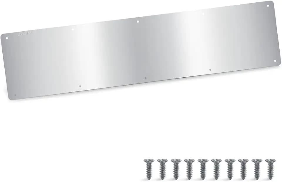 Door Kick Plate 6" x 28" AL KickPlate, Fits 30" Doors, Satin Silver