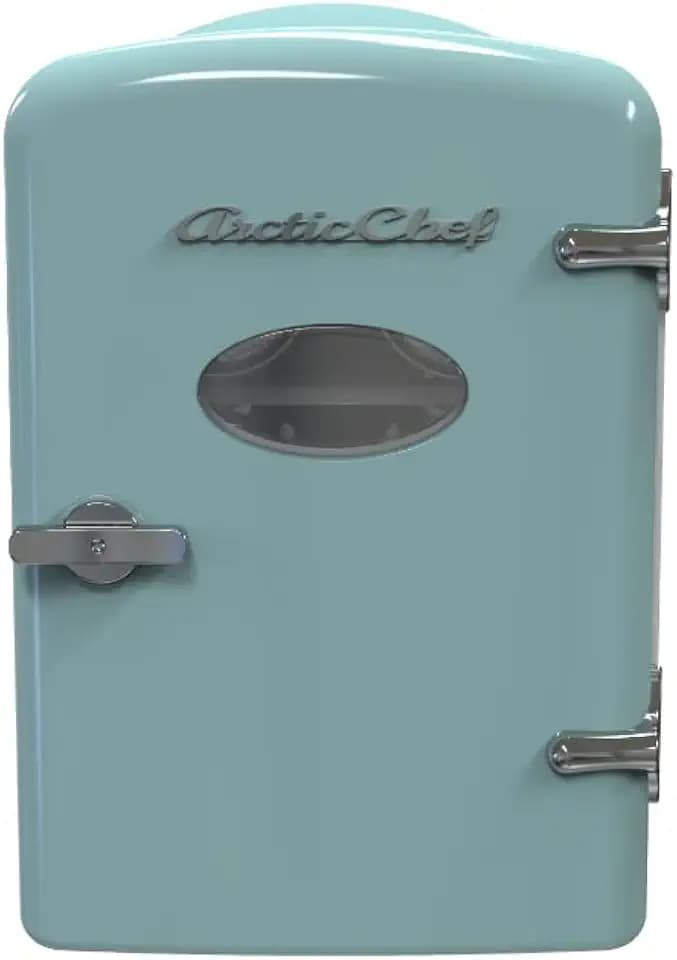 ARCTIC CHEF Compact refrigerators Multi Colors, Office Product, small meal cool, Beverage, Drinks (Blue)