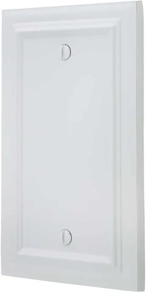 Amerelle 94BW Continental Wallplate, 1 Blank, Cast Metal, White, 1-Pack