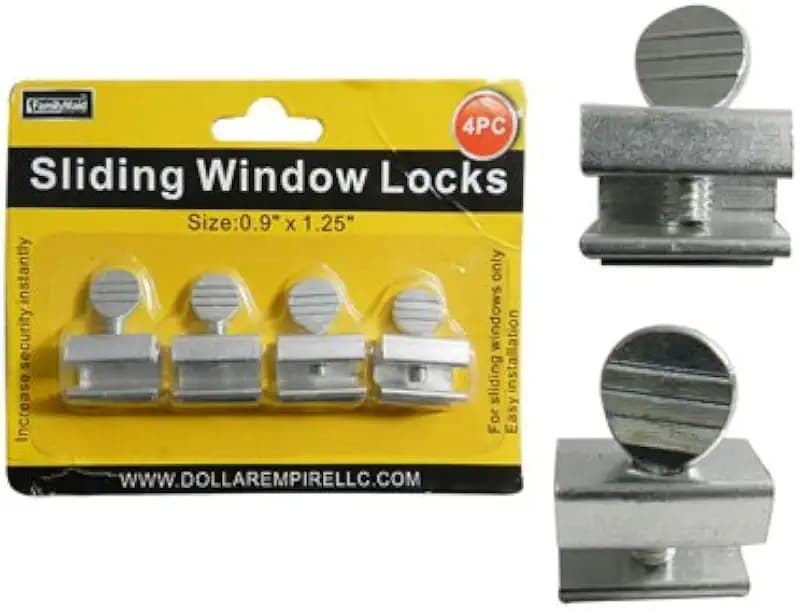 4pc Adjustable Sliding Window Locks (24 Packs Included)