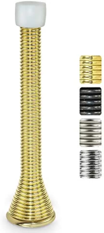 Jack N’ Drill 11-Pack Spring Door Stop 3 ¾-inch Heavy Duty and Flexible Door Stops for Bottom of Doors for Home or Office, Easy to Install and 100% Child and Pet-Friendly