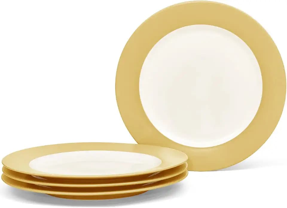 Noritake Colorwave Mustard Set of 4 Rim Salad Plates, 8-1/4"
