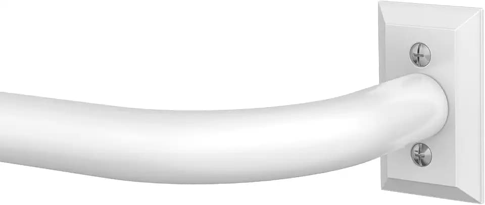 Hei Dear White Wrap Around Blackout Curtain Rod 28-48 Inch, Adjustable