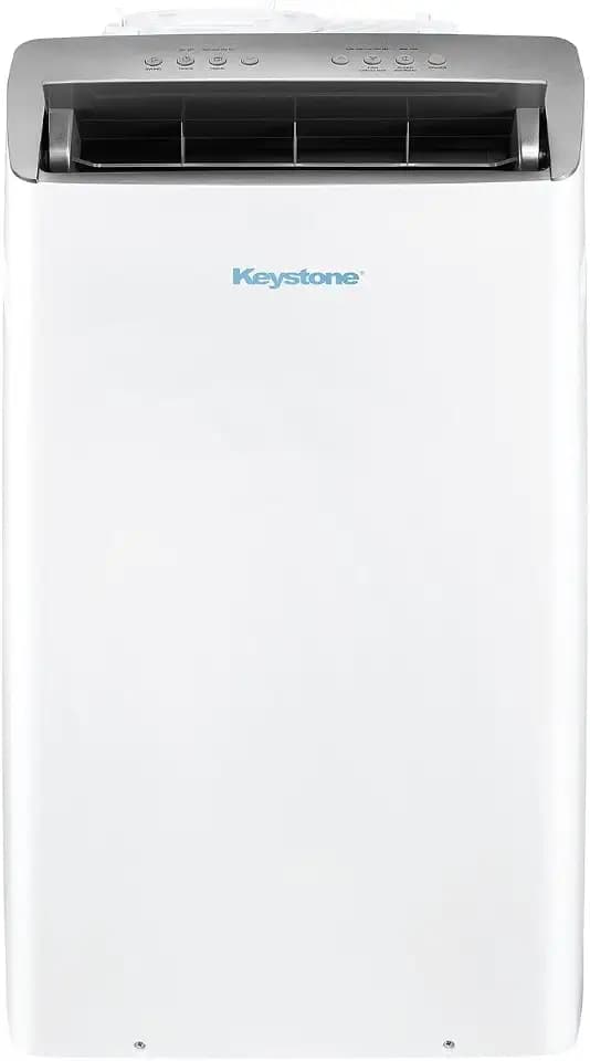 Keystone 12,000 BTU ASHRAE/10,000 BTU DOE Portable Inverter Air Conditioner with Quiet, High Efficiency Operation and Remote, AC Unit for Apartment, Living Room, Medium Rooms up to 450-Sq. Ft.