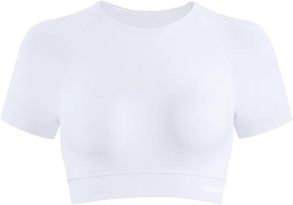 AUROLA Influence Women Crop Top Short Sleeve Compression Workout T-Shirt