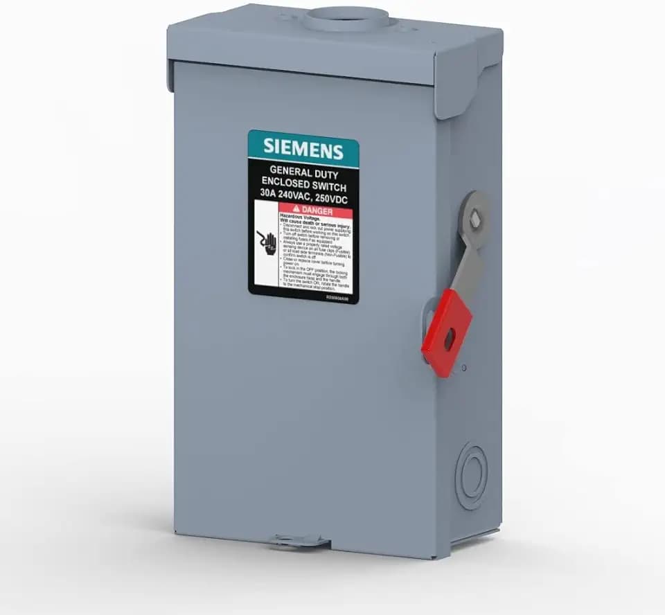 Siemens GNF221RLLA 30-Amp, 2-Pole, 240V General Duty Max Series Safety Switch, Non-Fusible, Outdoor