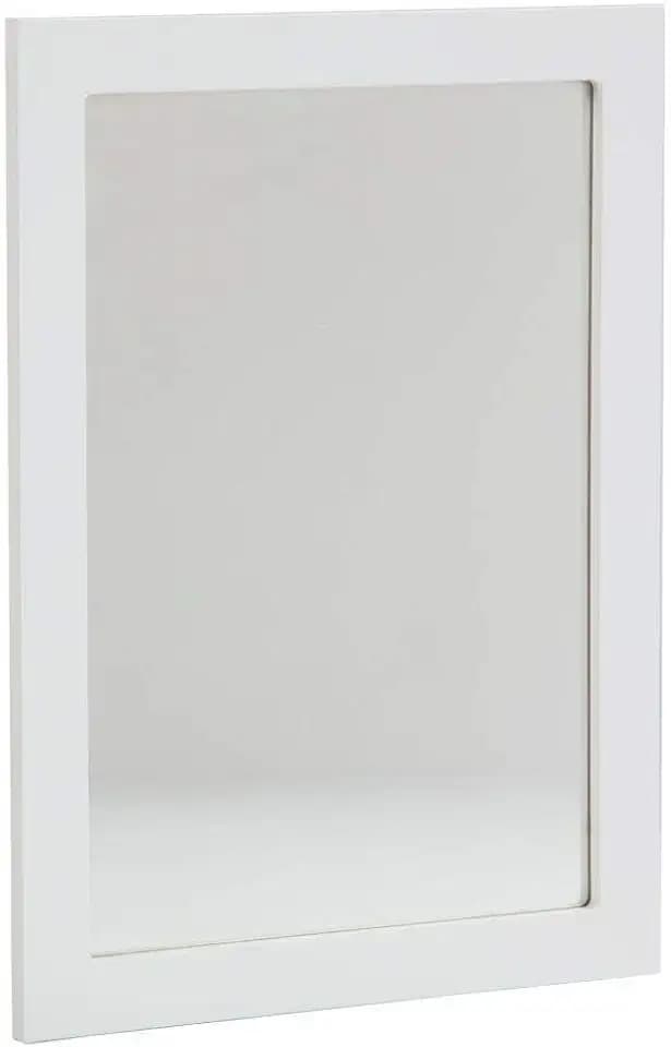 Glacier Bay Lancaster 20 in. x 27 in. Framed Wall Mirror in White