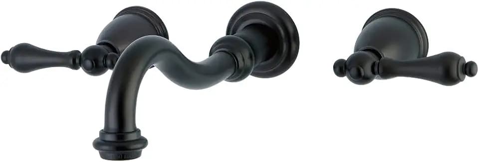 Kingston KS3125AL Wall Mount Bathroom Faucet, Oil Rubbed Bronze