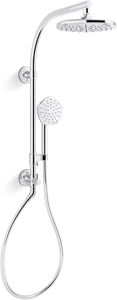 KOHLER 27118-G-CP Hydrorail-R Occasion Arch Shower Column Kit With Rainhead And Handshower 1.75 Gpm in Polished Chrome
