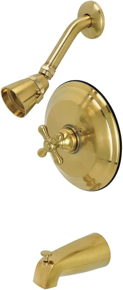 Kingston KB3637AX Balanced Tub & Shower Faucet, Brushed Brass