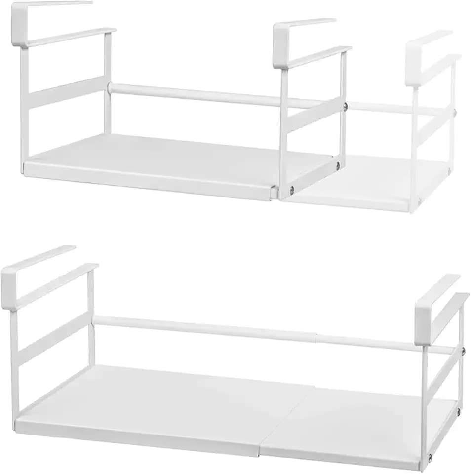 Under Shelf Storage Basket, 2-Pack Under Cabinet Shelf Organizer