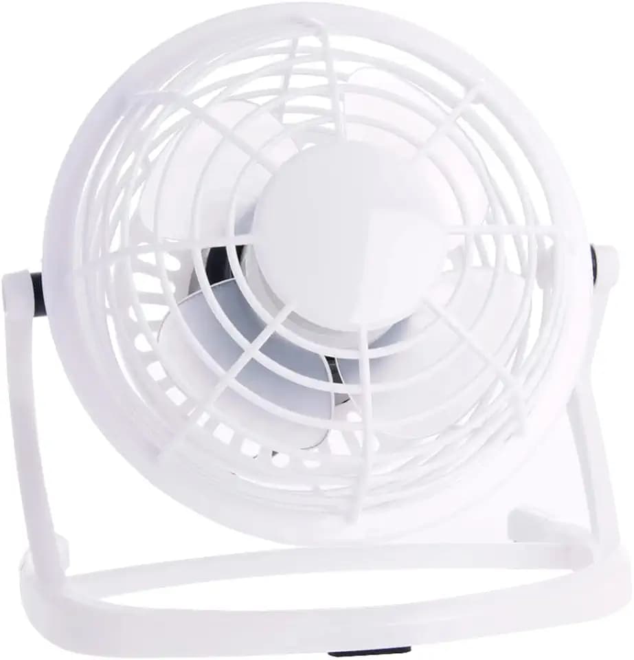 REY Mini-USB-Laptop-Ventilator, Desktop, leise, schwenkbar, Computer-Ventilator, weiß