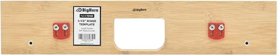 Big Horn 70163 3-1/2" Single Pocket Door Hinge Template – Precision Router Door Hinge Jig for 3.5-Inch Hinges, 5/8" Radius Hinge Mortising Tool for Interior Wood Door Installation