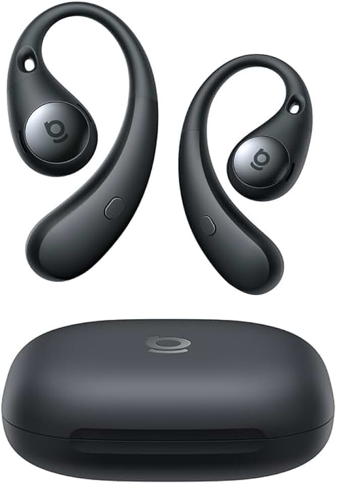 Baseus Eli Sport2 Open Ear Kopfhörer, Open Ear Headphones Sport mit S-Komfortkurve, 45H Playtime, SuperBass 2.0, IPX7, Bluetooth 6.0, 4-Mic KI-klare Anrufe, Sportkopfhörer für Fitness Laufen