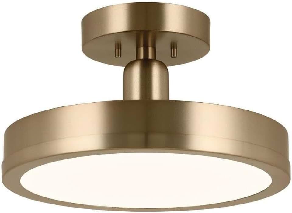 Kichler Riu 14.25" LED Semi-Flush Mount Light, Champagne Bronze