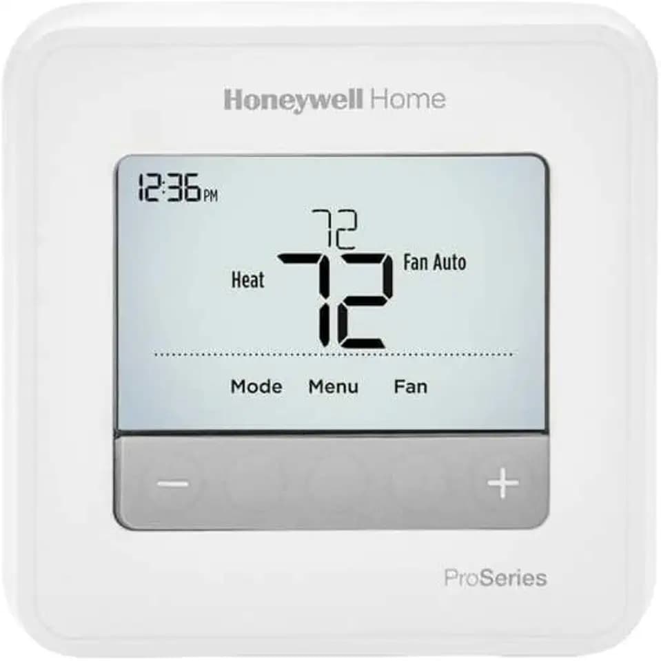 HONEYWELL TH4110U2005/U HONEYWELL-TH4110U2005/U-T4 Pro Thermostat, Programmable or Non-Programmable, 1H/1C, White