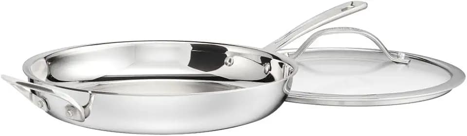Cuisinart PureClad™ PureClad™ Triple-Ply 12" Stainless Steel Skillet with Helper Handle and Cover. PCT22-30HC