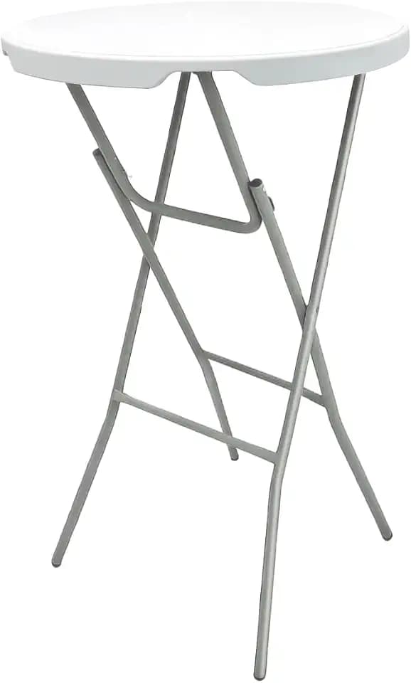 28 inch Cocktail Table, 43in Tall Foldable High Top Folding Table