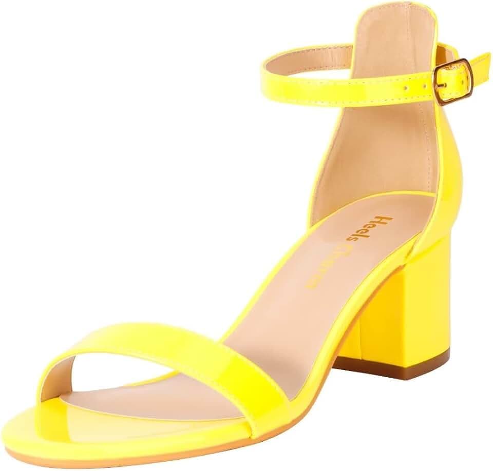 Women's Strappy Chunky Block Low Heeled Sandals 2 Inch Open Toe Sandal