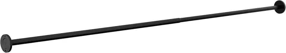 Peeless Adjustable Shower Curtain Rod, 42-72 inch Straight Shower Rod, Chrome Shower Curtain Rod, Rust Resistant Shower Rod, Matte Black PA905-BL