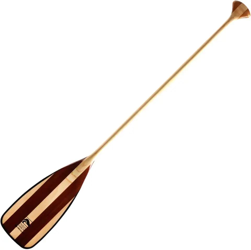 BENDING BRANCHES Explorer Plus Wood Canoe Paddle – 18-Laminate Basswood Shaft, Hardwood Blade with Fiberglass Wrap and Rockgard® Protection, Freestyle Palm Grip for Wilderness & Flatwater