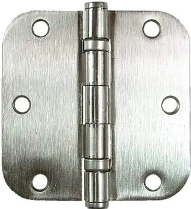 Emtek 94033 3.5" x 3.5" Ball Bearing 5/8" Radius Corners Mortise Hinge - Pair, Satin Nickel