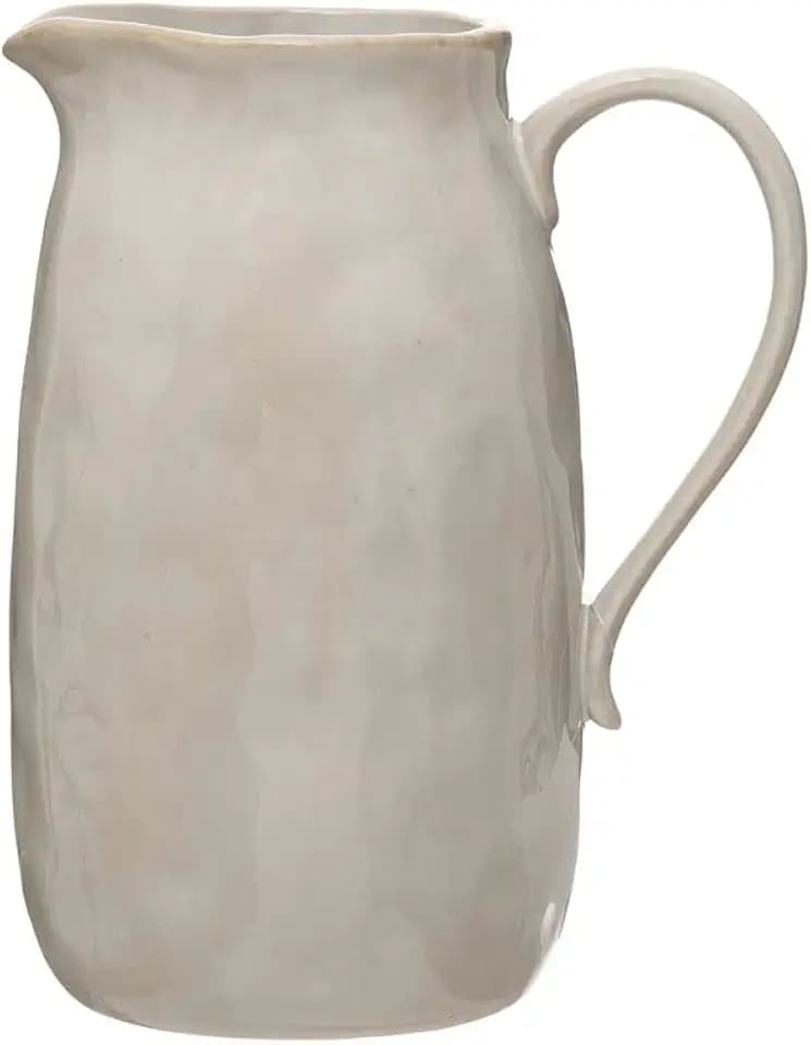 Creative Co-Op Stoneware Pitcher, Reactive Glaze