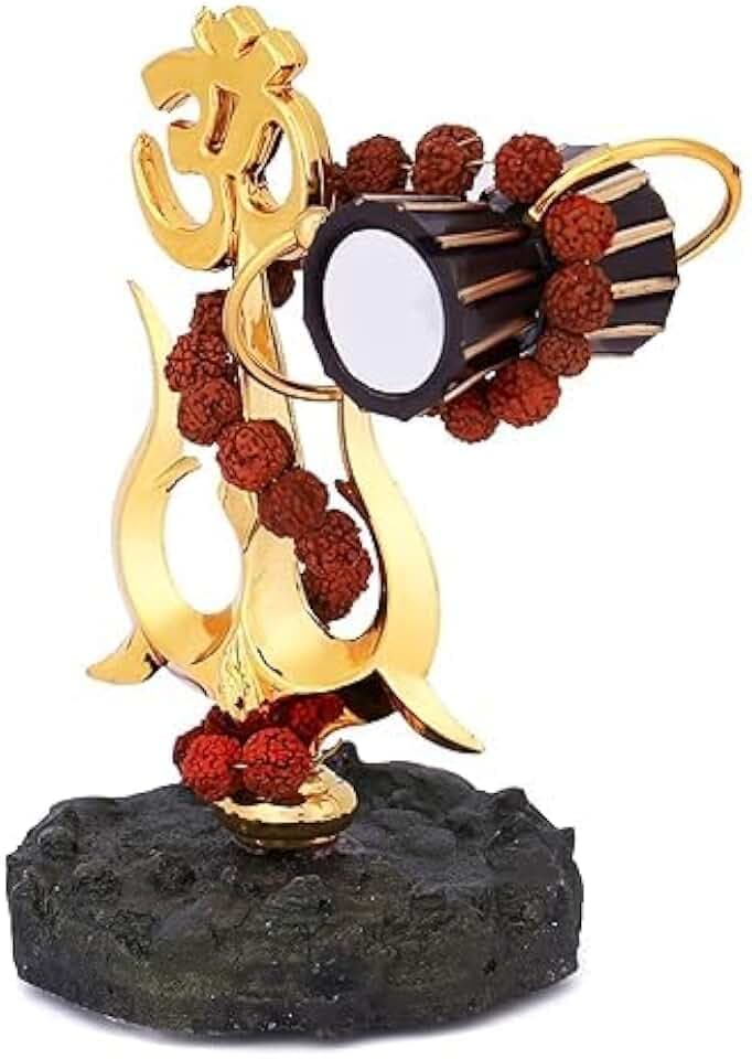 Shiv Trishul Damru Rudraksha Idol, 4.3 Inch Mahakal Decor