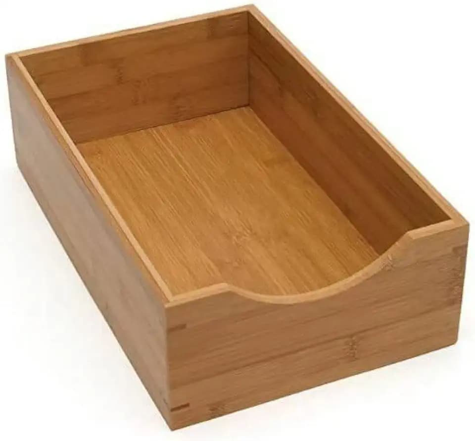 YBM Home Bamboo Drawer Organizer Storage Box for Spices and Kitchen Items, Lingerie, Small Tools, and Gadgets, 330