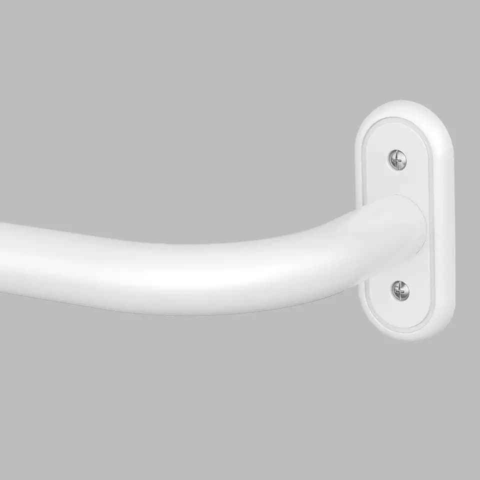 Curtain Rod 36-184 Inch, White Heavy Duty Curtain Rods for Windows