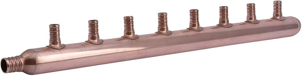 SharkBite 8 Port Closed Crimp Copper Multi-Port Tee, Plumbing Fittings, PEX, PE-RT, 22789