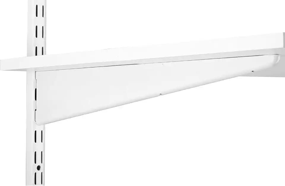 Knape & Vogt John Sterling 0122-19WT Dual Track Wood Shelf Bracket, 19-Inch, White
