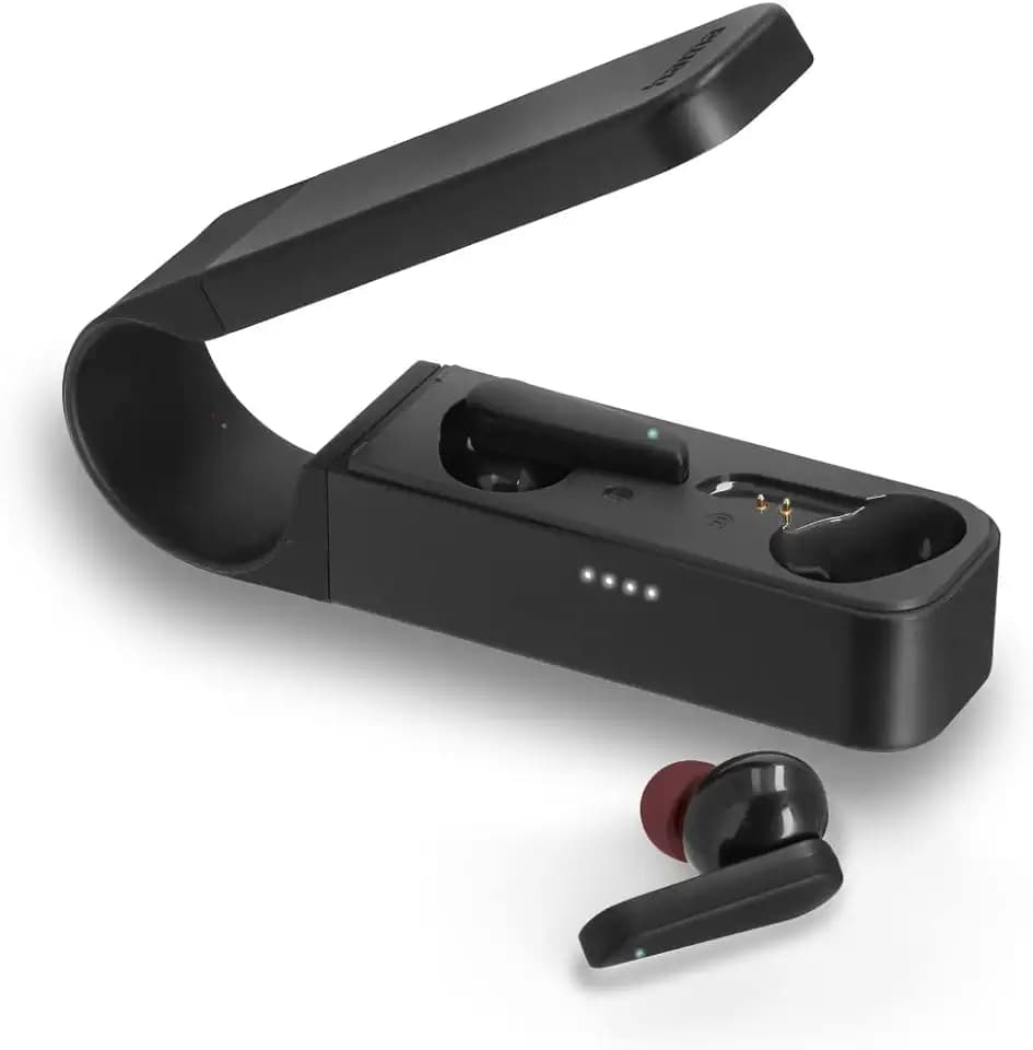 Hama Bluetooth Kopfhörer Spirit Pocket (In Ear Kopfhörer mit Mikrofon, True Wireless Earbuds mit Ladestation, besonders leicht, Laufzeit 30h, kabellose Kopfhörer mit Sprachsteuerung) schwarz