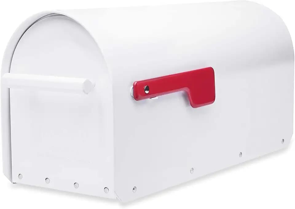 Architectural Mailboxes Sequoia Post Mount Mailbox, White, Large