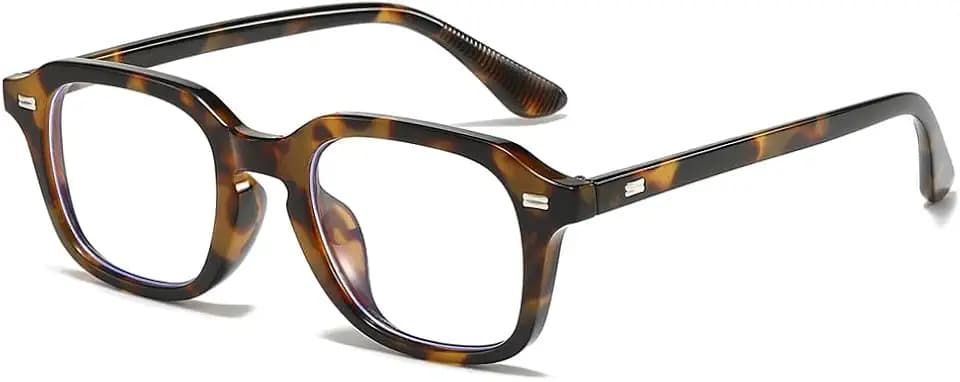 YAMEIZE Quadratische Blaulicht Brille Damen Herren - Anti Blaulicht Brille Retro Blaufilter Brille Gaming Brille