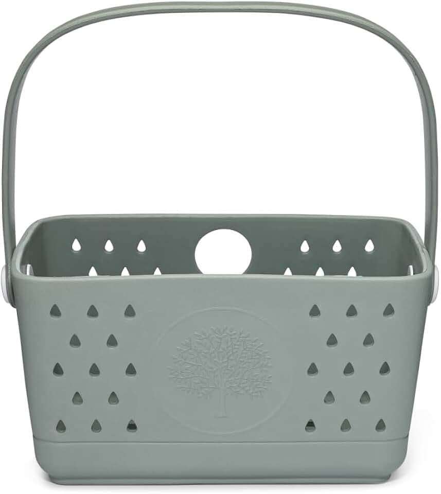 Parker Baby Co. Quick-Dry Bath Caddy Organizer with Handle - Rain, Regular